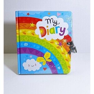 Kid's Lockable Rainbow Secret Diary Journal with Padlock